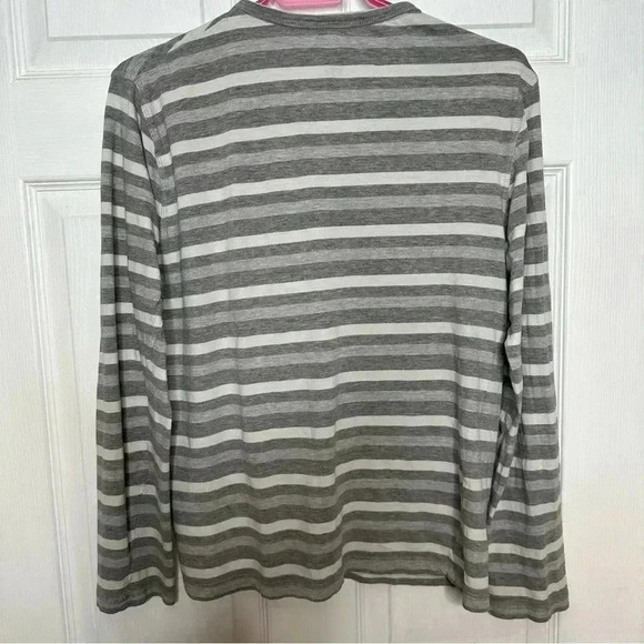 Stockhomme Evolution Shirt Stripes Front Pocket Grey  & White Size Small - Picture 8 of 16